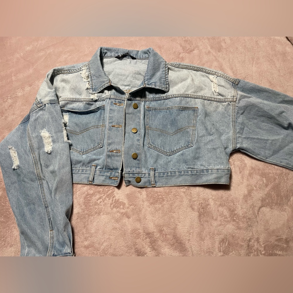 NWT Raregal Cropped Denim Jacket